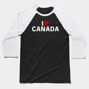 I Love Canada Baseball T-Shirt